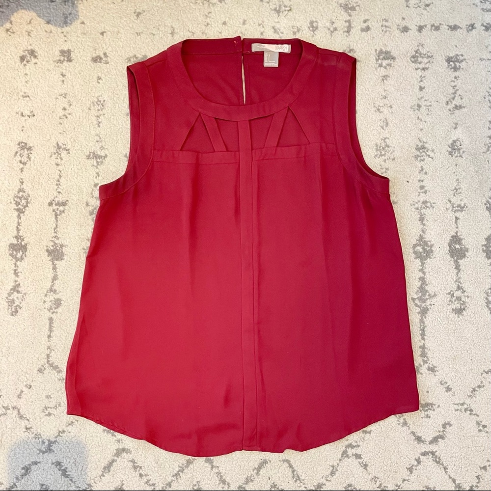 Short Sleeve Cutout Blouse